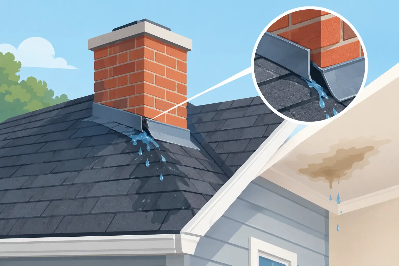 Roof Flashing Problems and the Leaks They Cause